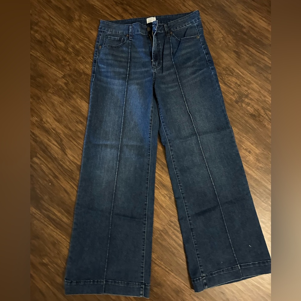 Time and Tru Dark Blue Wide Leg Jeans